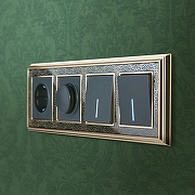 Выключатель проходной одноклавишный с подсветкой без рамки Werkel черный матовый W1112108 цвет Черный-5