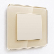 Выключатель проходной одноклавишный Werkel айвори матовый W1112062 цвет Желтый-1