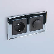 Выключатель проходной одноклавишный с подсветкой без рамки Werkel графит рифленый W1112104 цвет Графит-1