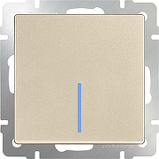 Выключатель проходной одноклавишный с подсветкой без рамки Werkel шампань W1112111 цвет Бежевый-2