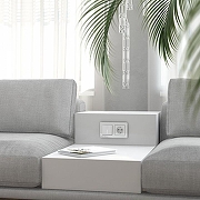 Выключатель проходной одноклавишный с подсветкой без рамки Werkel белый акрил W1112141 цвет Белый-2