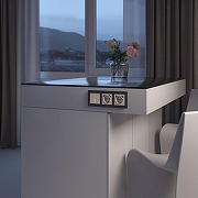 Выключатель проходной одноклавишный с подсветкой без рамки Werkel айвори акрил W1112143 цвет Желтый-2