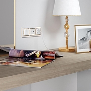 Выключатель двухклавишный без рамки Werkel белый W1120001 цвет Белый-1