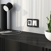 Выключатель двухклавишный без рамки Werkel белый акрил W1120041 цвет Белый-1