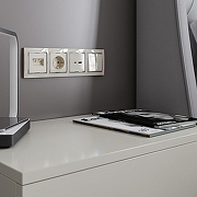 Выключатель проходной двухклавишный с подсветкой без рамки Werkel слоновая кость W1120103 цвет Слоновая кость-1