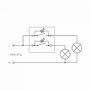 Выключатель двухклавишный с подсветкой без рамки Werkel графит рифленый W1120104 цвет Графит-1