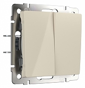 Выключатель проходной двухклавишный без рамки Werkel слоновая кость W1122003 цвет Слоновая кость