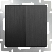 Выключатель проходной двухклавишный без рамки Werkel графит рифленый W1122004 цвет Графит-2