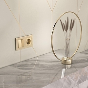 Выключатель проходной двухклавишный без рамки Werkel шампань W1122011 цвет Бежевый-3