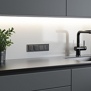 Выключатель перекрестный двухклавишный без рамки Werkel графит матовый W1123064 цвет Графит-1