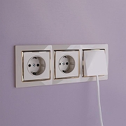 Розетка для вывода кабеля без рамки Werkel слоновая кость W1150203 цвет Слоновая кость-1