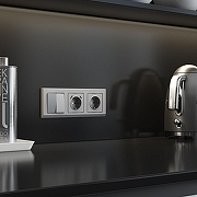 Выключатель перекрестный двухклавишный без рамки Werkel серебряный матовый W1123065 цвет Серебро-1