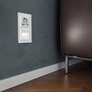 Заглушка для поста с подсветкой, без рамки Werkel белый W1154101 цвет Белый-1