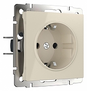 Розетка с заземлением, без рамки Werkel слоновая кость W1171003 цвет Слоновая кость