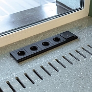 Розетка с заземлением, без рамки Werkel черный матовый W1171008 цвет Черный-1