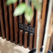 Розетка с заземлением, без рамки Werkel графит рифленый W1171004 цвет Графит-5