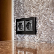 Розетка с заземлением, без рамки Werkel графит рифленый W1171004 цвет Графит-7