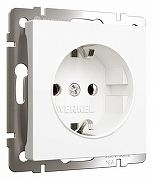 Розетка с заземлением, без рамки Werkel белый матовый W1171061 цвет Белый