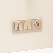 Розетка с заземлением и со шторками, без рамки Werkel шампань рифленый W1171110 цвет Бежевый-4