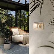 Розетка с заземлением и со шторкой, без рамки с крышкой Werkel шампань W1171211 цвет Бежевый-2