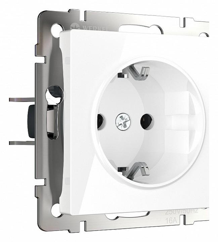 Розетка с заземлением, без рамки Werkel белый W1171301 