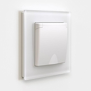 Розетка с заземлением и со шторками, без рамки с крышкой Werkel белый матовый W1171261 цвет Белый-1