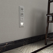 Розетка с заземлением и со шторками и 2хUSB, без рамки Werkel белый W1171501 цвет Белый-7