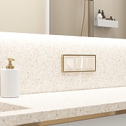 Розетка влагозащищенная с заземлением и со шторками, без рамки с крышкой Werkel айвори акрил W1171243 цвет Желтый-1