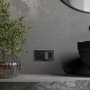 Розетка влагозащищенная с заземлением и со шторками, без рамки с крышкой Werkel черный акрил W1171248 цвет Черный-1