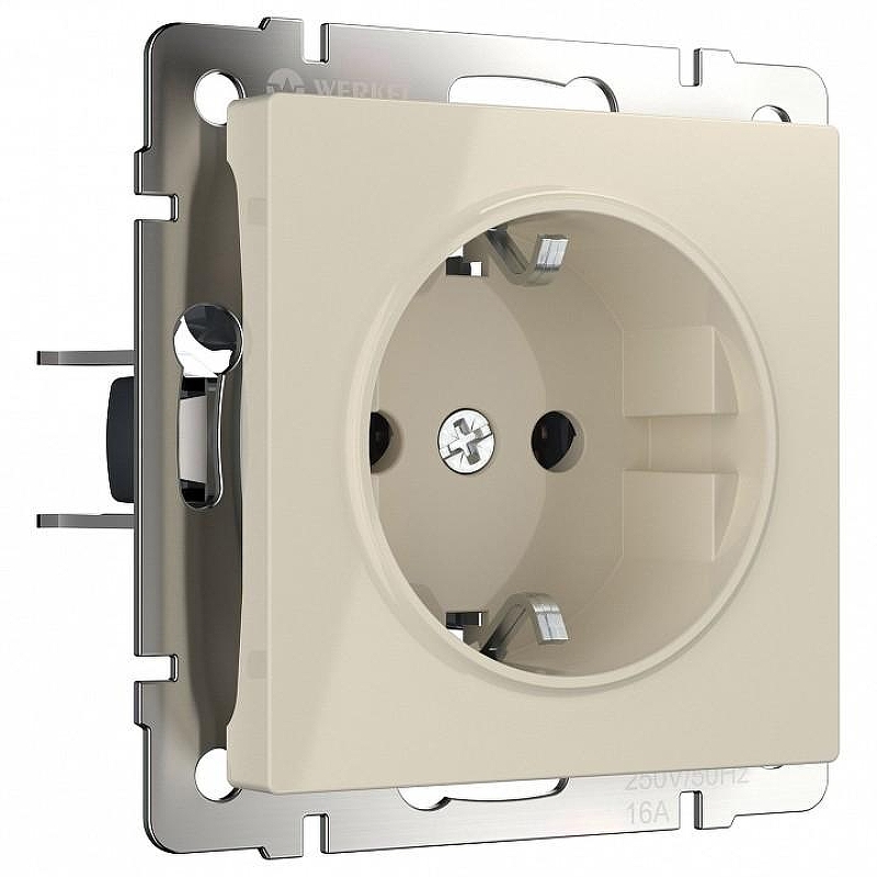 Розетка с заземлением, без рамки Werkel слоновая кость W1171303 