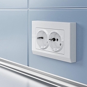 Розетка двойная с заземлением, без рамки Werkel белый W1172001 цвет Белый-3