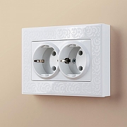 Розетка двойная с заземлением, без рамки Werkel белый W1172001 цвет Белый-4