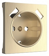 Накладка для розетки с заземлением и 2хUSB Werkel шампань рифленый W1179510 цвет Бежевый