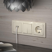 Розетка Ethernet RJ-45 без рамки Werkel слоновая кость W1181003 цвет Слоновая кость-1