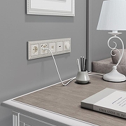 Розетка Ethernet RJ-45 без рамки Werkel перламутровый рифленый W1181013 цвет Перламутр-1