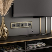 Розетка двойная Ethernet RJ-45 без рамки Werkel черный матовый W1182208 цвет Черный-1