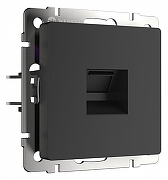Розетка телефонная RJ-11 без рамки Werkel черный матовый W1182008 цвет Черный