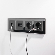 Розетка телефонная RJ-11 без рамки Werkel черный матовый W1182008 цвет Черный-2