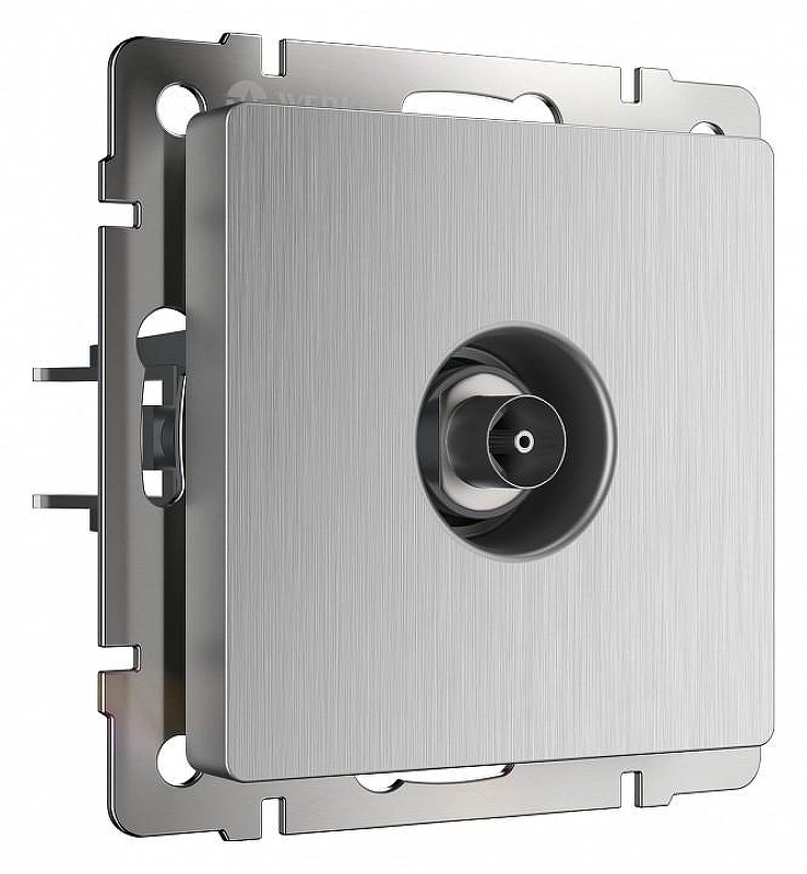 ТВ-розетка без рамки Werkel cеребряный рифленый W1183009 