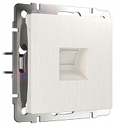 Розетка телефонная RJ-11 без рамки Werkel перламутровый рифленый W1182013 цвет Перламутр