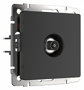 ТВ-розетка оконечная без рамки Werkel черный матовый W1183008 цвет Черный