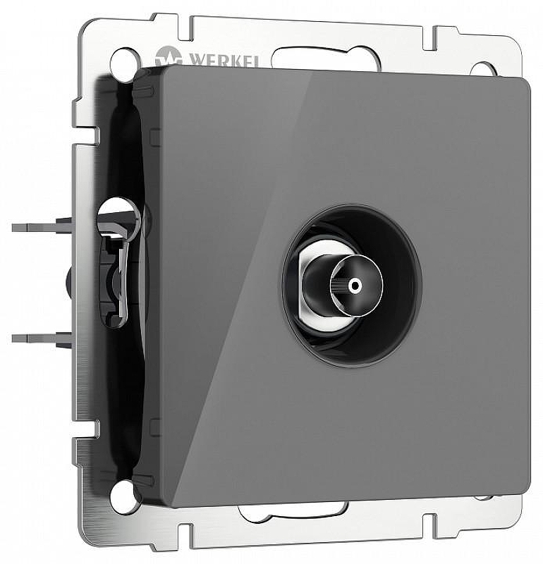 ТВ-розетка без рамки Werkel графит акрил W1183044 