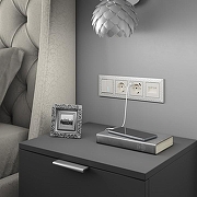 Накладка для розетки Ethernet RJ-45 Werkel перламутровый рифленый W1191113 цвет Перламутр-1