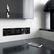 ТВ-розетка проходная без рамки Werkel черные матовый W1184008 цвет Черный-3