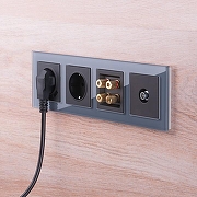 Розетка акустическая без рамки Werkel черный матовый W1185008 цвет Черный-2