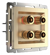 Розетка акустическая без рамки Werkel шампань рифленый W1185010 цвет Бежевый