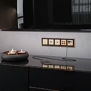 Розетка акустическая без рамки Werkel шампань рифленый W1185010 цвет Бежевый-1