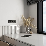 Накладка для розетки Ethernet RJ-45 Werkel графит акрил W1191144 цвет Графит-1