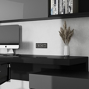 Накладка для розетки Ethernet RJ-45 Werkel графит акрил W1191144 цвет Графит-2