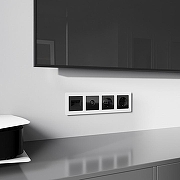 Накладка для розетки Ethernet RJ-45 Werkel черный акрил W1191148 цвет Черный-1